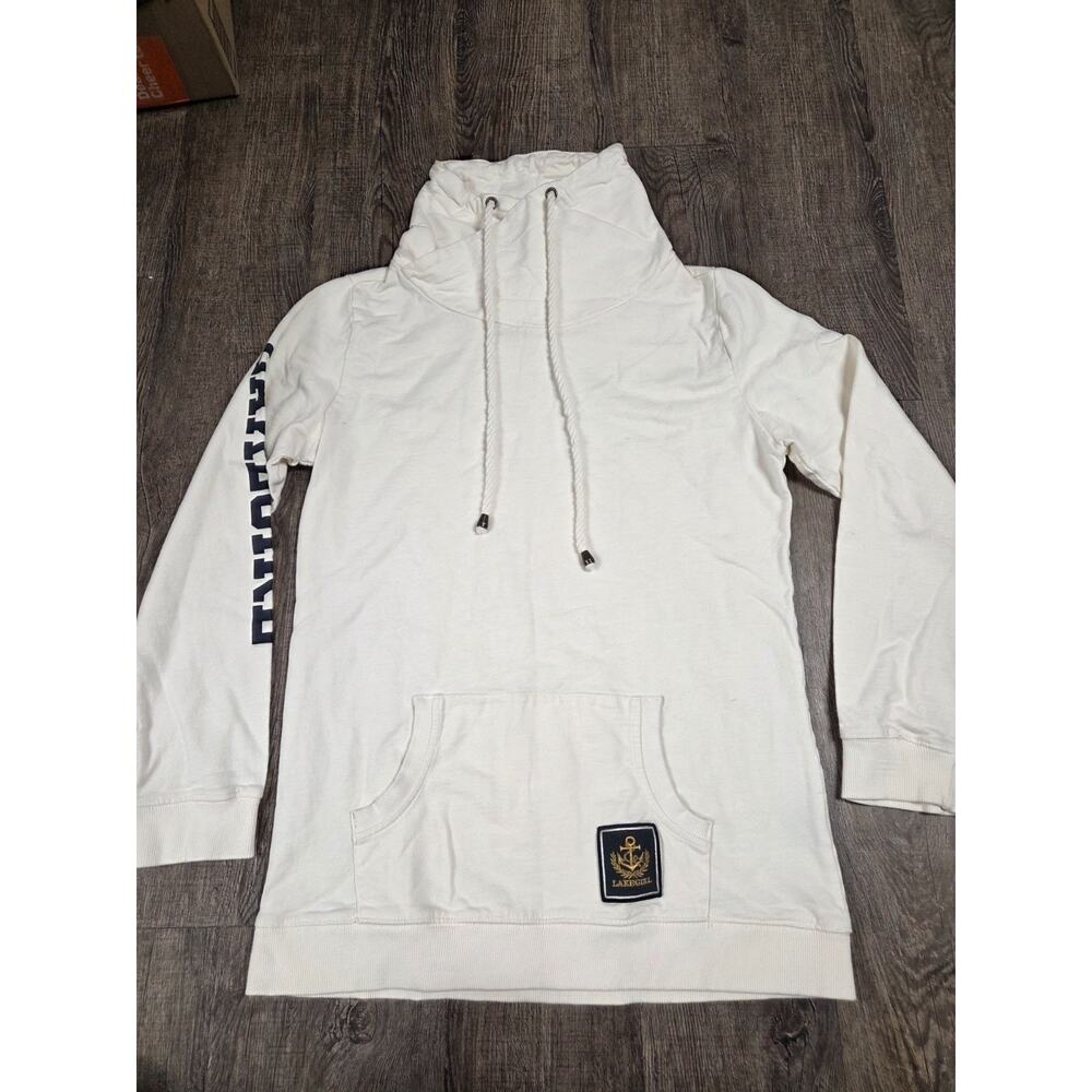 LakeGirl Cream Mock Neck Sweatshirt Pullover Cream Ivory Size Small